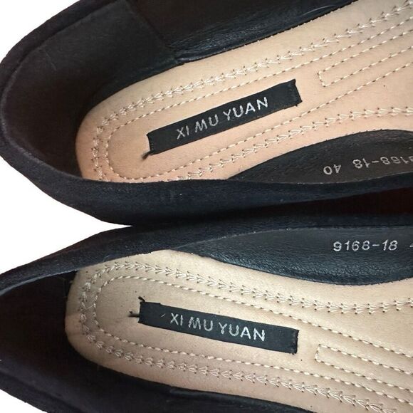 Black ballet flats with bows- size 8 - Picture 3 of 6